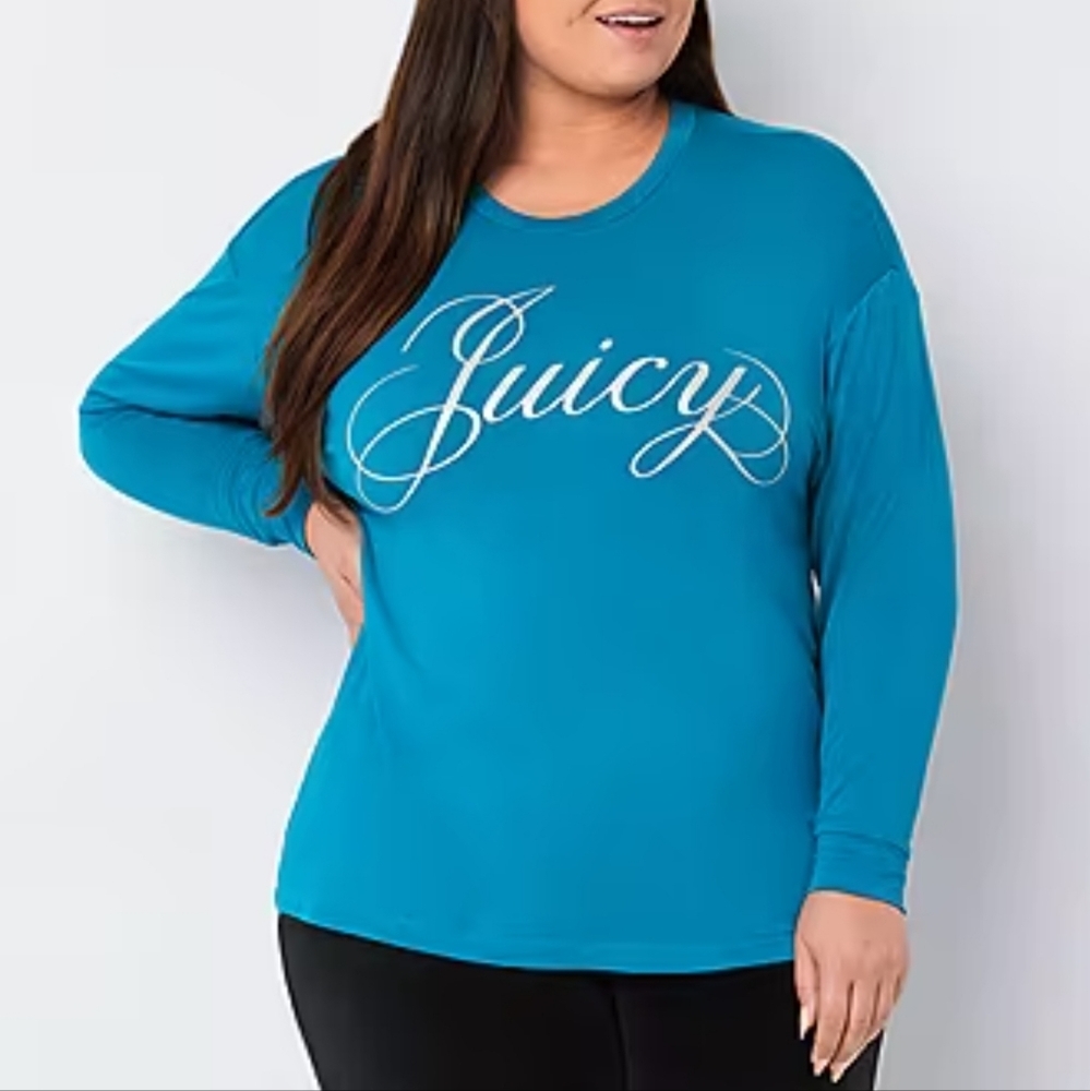 💙 SOFT & ROOMY 💙 JUICY COUTURE PLUS SIZE WOMEN'S CREW NECK LONG SLEEVE 2X